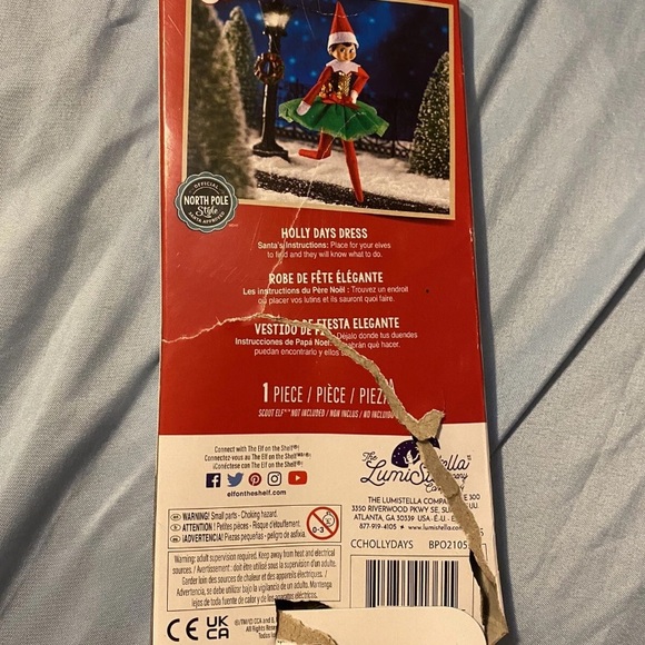 Elf On The Shelf Claus Couture Holiday Holly Days Dress Outfit Doll Clothes 2021 - Picture 2 of 3